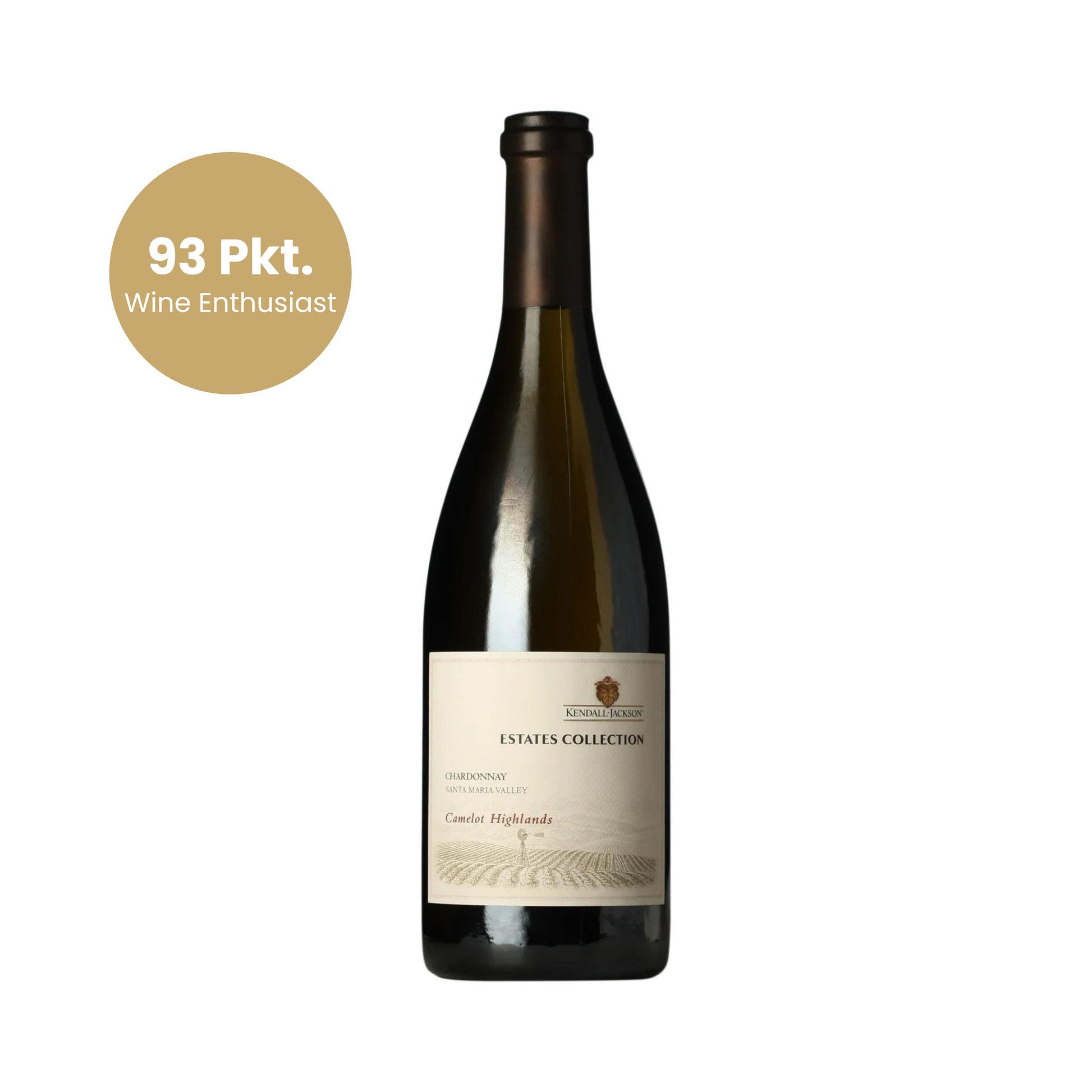 Flasche Chardonnay Weißwein Camelot Highlands Estates Collection, Auszeichnung 93 Punkte